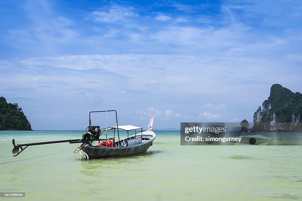 Longtail boat koh phi pi island thailand