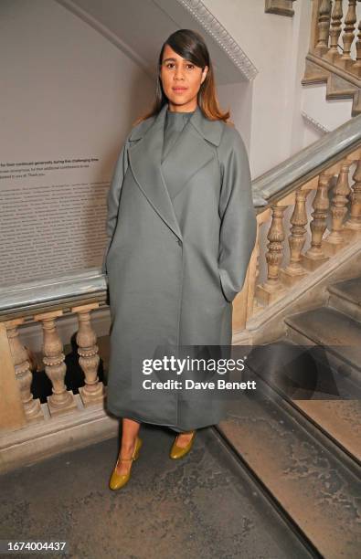 Zawe Ashton attends the Emilia Wickstead show during London Fashion Week September 2023 at the Royal Academy of Arts on September 18, 2023 in London,...