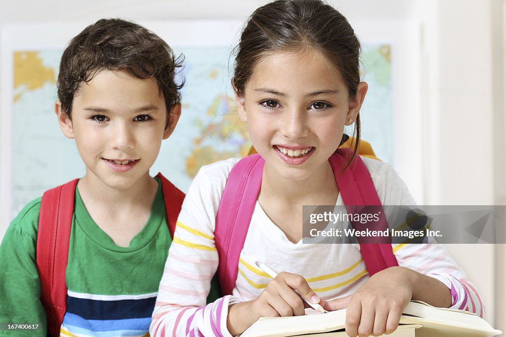 Portrait of smiling students