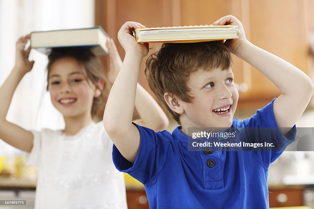 Schoolboy holding a book