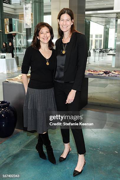 Melissa Bomes and Erin Wright attend Director's Circle Celebrates Wear LACMA, Sponsored By NET-A-PORTER And W at LACMA on April 24, 2013 in Los...