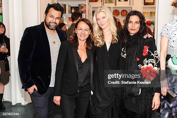 Juan Carlos Obando, Marjan Malkapour, Haley von Oosten and Maryam Malkapour attend Director's Circle Celebrates Wear LACMA, Sponsored By NET-A-PORTER...