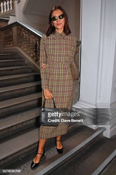 Hikari Yokoyama attends the Emilia Wickstead show during London Fashion Week September 2023 at the Royal Academy of Arts on September 18, 2023 in...