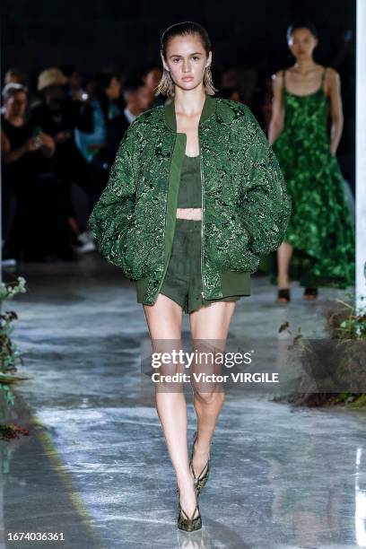 Model walks the runway during the Jason Wu Ready to Wear Spring/Summer 2024 fashion show as part of the New York Fashion Week on September 10, 2023...