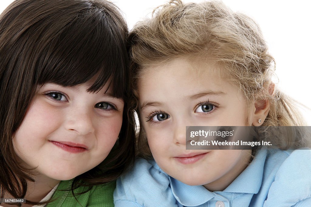 Two smiling girl