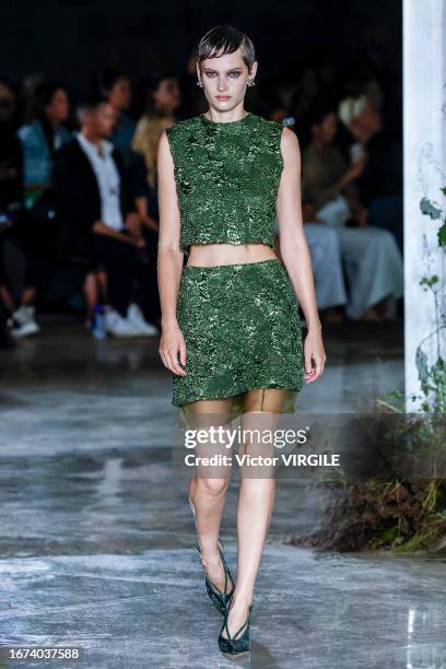 Model walks the runway during the Jason Wu Ready to Wear Spring/Summer 2024 fashion show as part of the New York Fashion Week on September 10, 2023...