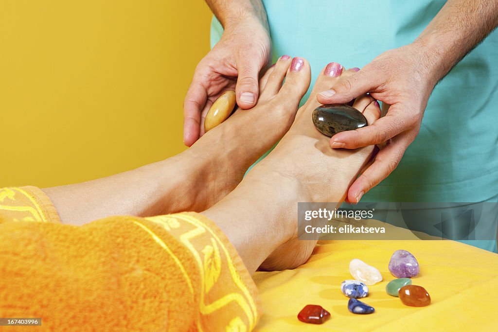 Feet antistress massage