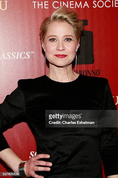 Actress Trine Dyrholm attends The Cinema Society & Disaronno screening of Sony Pictures Classics' "Love Is All You Need" at Landmark Sunshine Cinema...