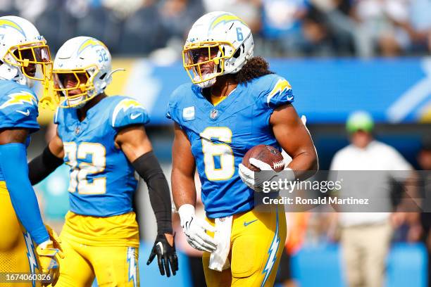 Eric Kendricks of the Los Angeles Chargers at SoFi Stadium on September 10, 2023 in Inglewood, California.