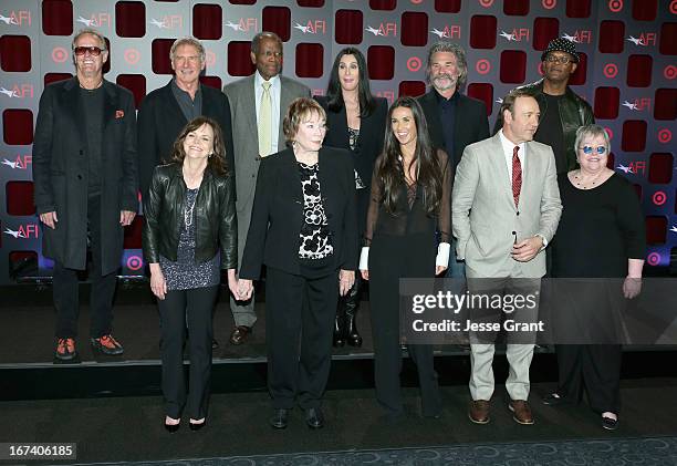 Actors Peter Fonda, Harrison Ford, Sidney Poitier, Cher, Kurt Russell, Samuel L. Jackson, Sally Field, Shirley MacLaine, Demi Moore, Kevin Spacey and...