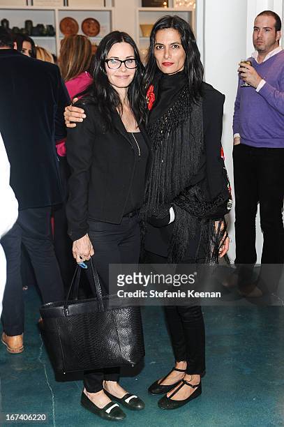 Courteney Cox and Maryam Malakpour attend Director's Circle Celebrates Wear LACMA, Sponsored By NET-A-PORTER And W at LACMA on April 24, 2013 in Los...