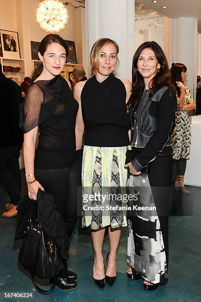 Ivy Taslitz, Angelique Soave and Kathy Taslitz attend Director's Circle Celebrates Wear LACMA, Sponsored By NET-A-PORTER And W at LACMA on April 24,...