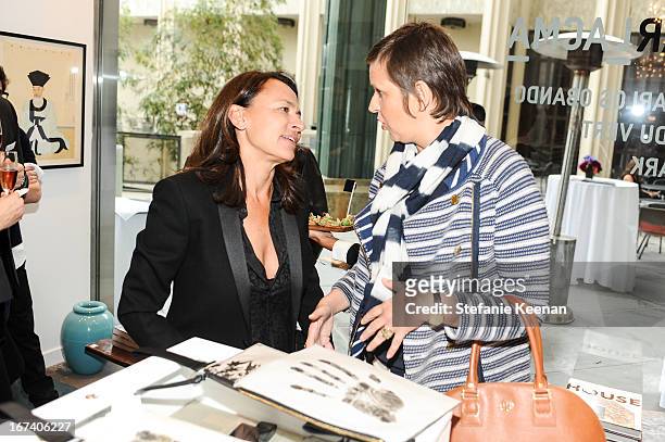 Marjan Malkapour and Frances Pennington attend Director's Circle Celebrates Wear LACMA, Sponsored By NET-A-PORTER And W at LACMA on April 24, 2013 in...