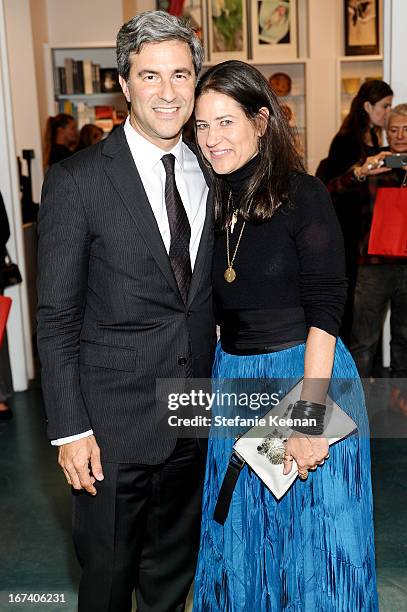 Michael Govan and Katherine Ross attend Director's Circle Celebrates Wear LACMA, Sponsored By NET-A-PORTER And W at LACMA on April 24, 2013 in Los...