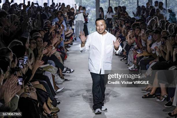 Fashion designer Phillip Lim walks the runway during the 3.1 Phillip Lim Ready to Wear Spring/Summer 2024 fashion show as part of the New York...