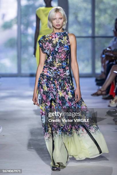 Model walks the runway during the 3.1 Phillip Lim Ready to Wear Spring/Summer 2024 fashion show as part of the New York Fashion Week on September 10,...