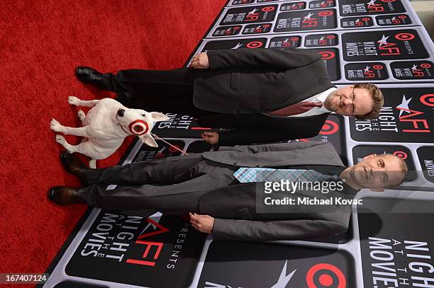 Bob Gazzale, President and CEO of AFI, and Shawn Gensch, Senior Vice President, Marketing, Target Corporation, arrive on the red carpet for Target...