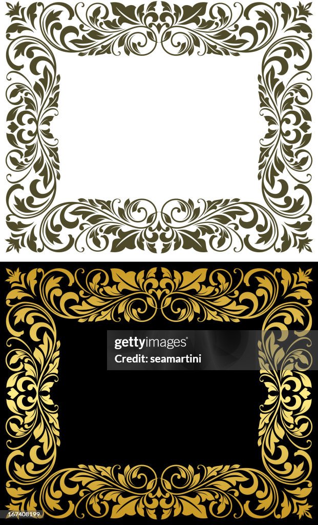 Eleganz frame auf Blumen-Stil