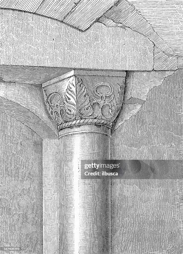Jerusalem's temple column capital