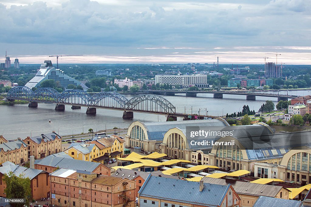 Riga, Lettland, Stadtansicht von der Academy of Sciences