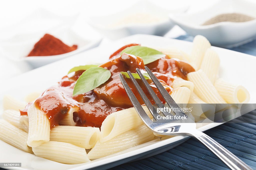 Pasta with tomato sauce