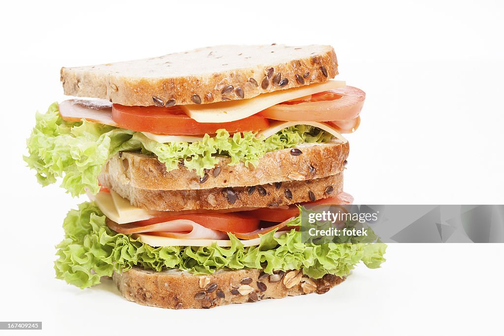 Sándwiches de jamón y queso