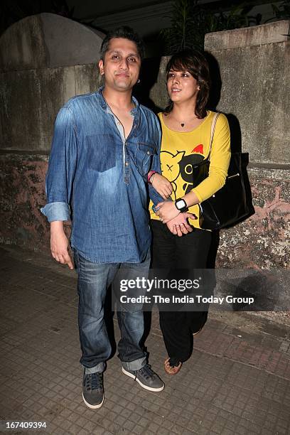 Actress Udita Goswami and Director Mohit Suri at screening of Aashiqui 2 in Mumbai on 24th April 2013.