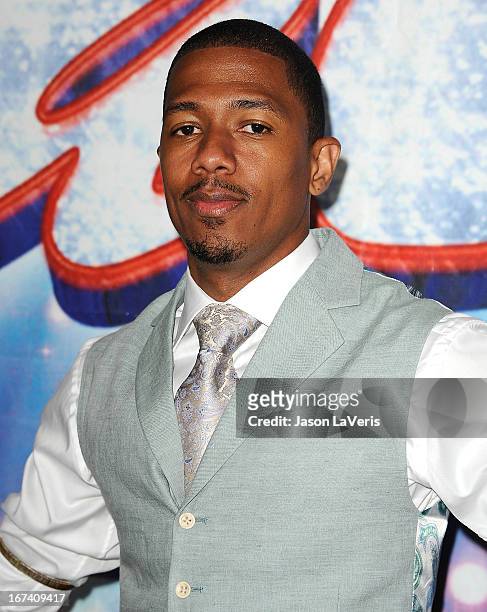 Nick Cannon attends the "America's Got Talent" season eight premiere party at the Pantages Theatre on April 24, 2013 in Hollywood, California.