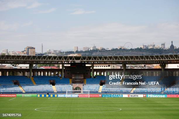 General view inside the stadium prior to the UEFA EURO 2024 European qualifier match between Armenia and Croatia at Vazgen Sargsyan Republican...
