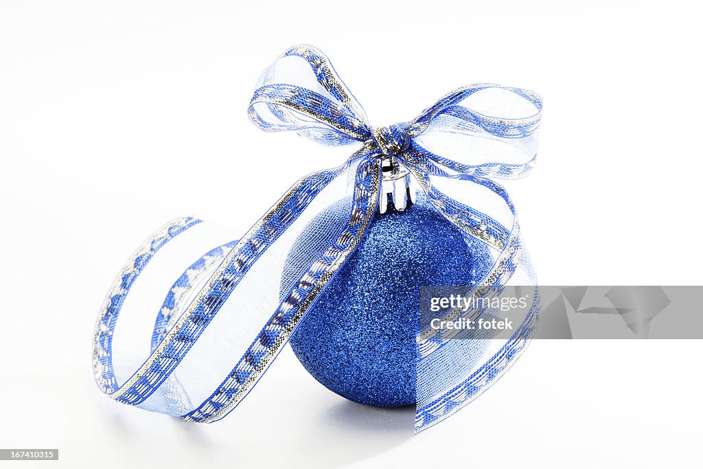 Blue christmas bauble