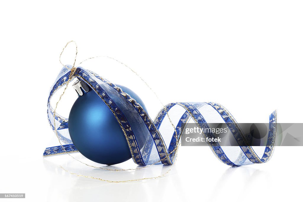 Christmas ball with ribbon