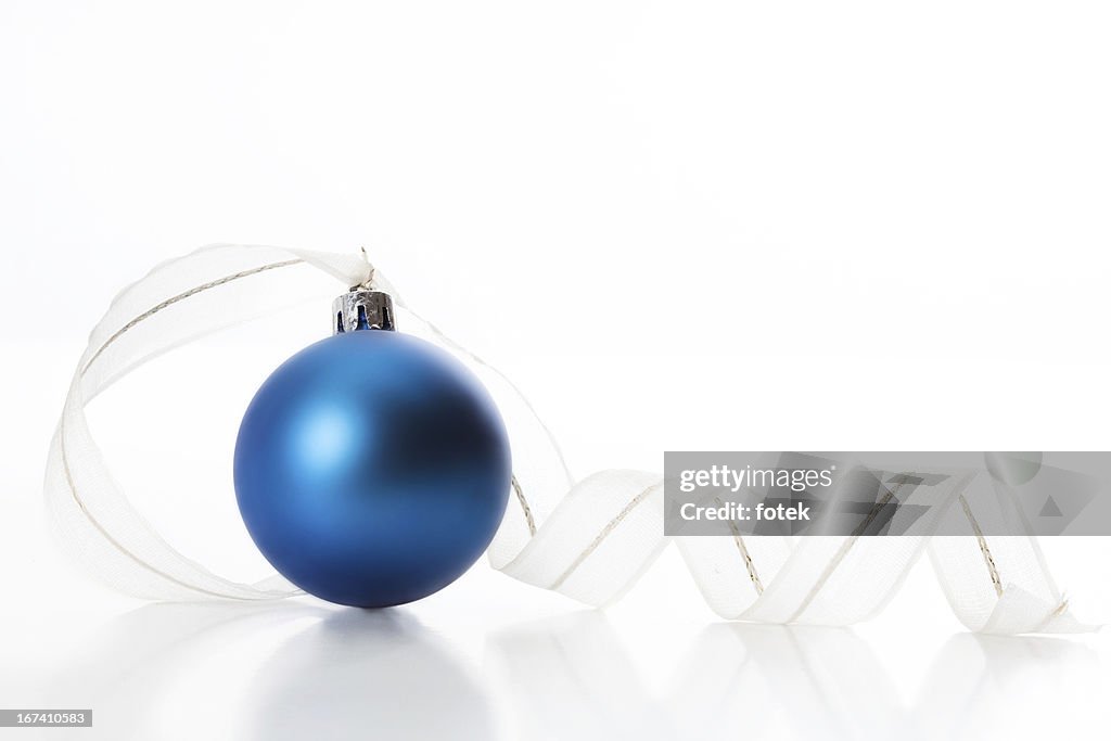 Christmas ball with ribbon