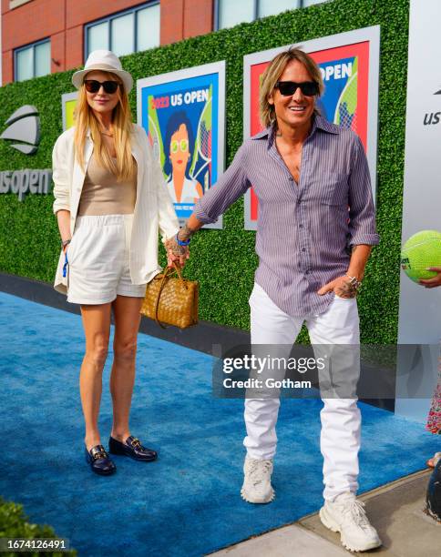 Nicole Kidman and Keith Urban are seen at the Men's final match between Novak Djokovic vs. Danill Medvedev at the 2023 US Open Tennis Championships...