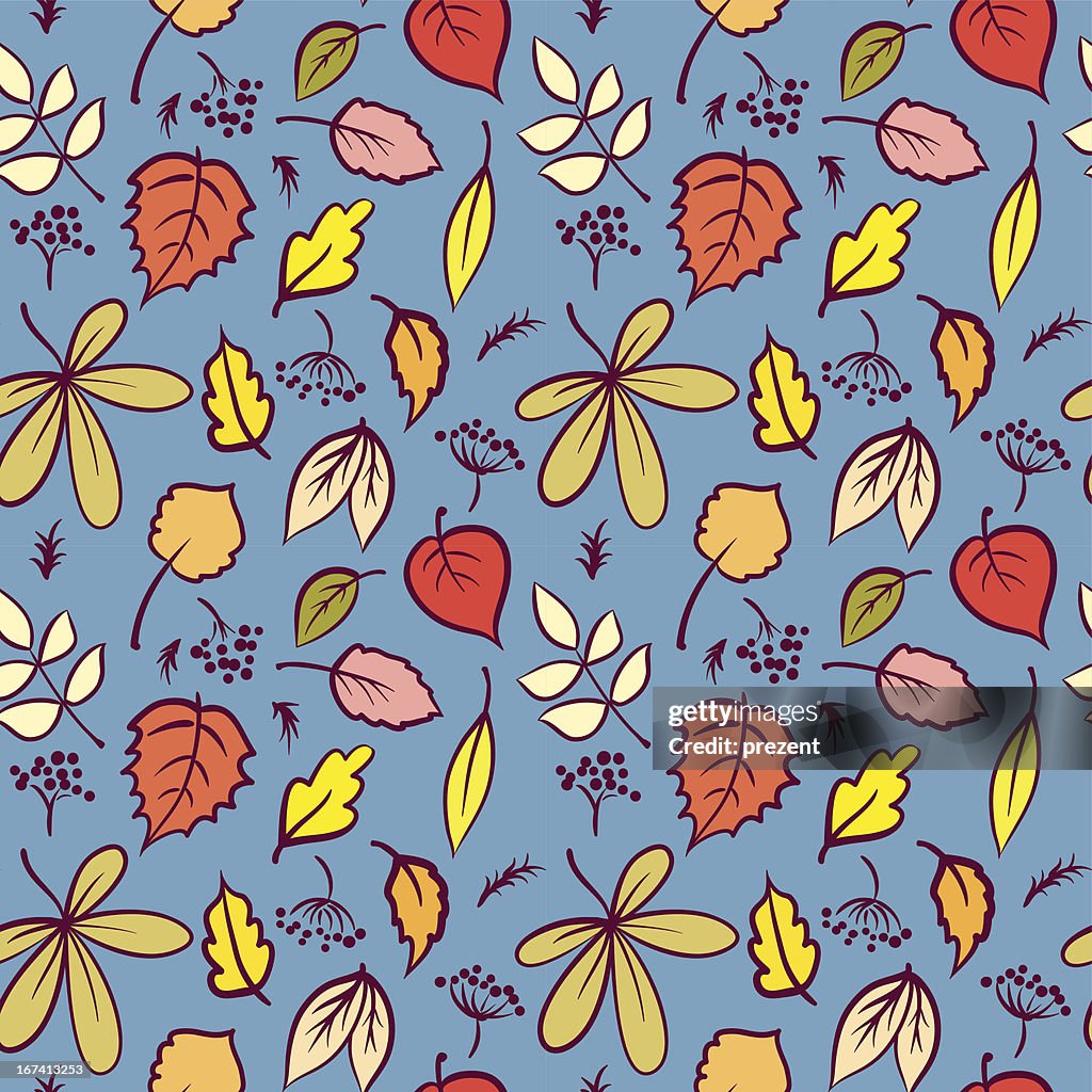 Leaves seamless pattern