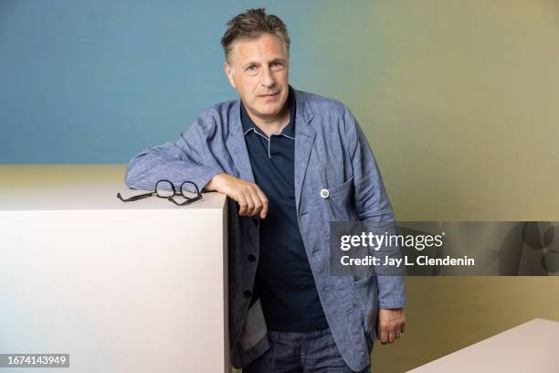 Screenwriter Patrick Marber of 'The Critic' is photographed for Los Angeles on September 10, 2023 at the Toronto International Film Festival at RBC...