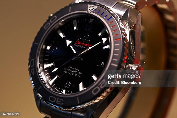 Limited edition Olympic "Sochi 2014" Seamaster Professional wristwatch, manufactured by Omega, a unit of Swatch Group AG, and made for the 2014...
