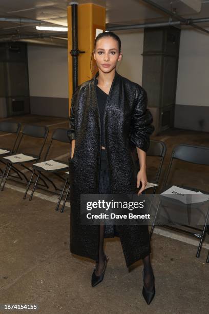 Francesca Hayward attends the Supriya Lele show during London Fashion Week September 2023 at the Barbican Centre on September 18, 2023 in London,...