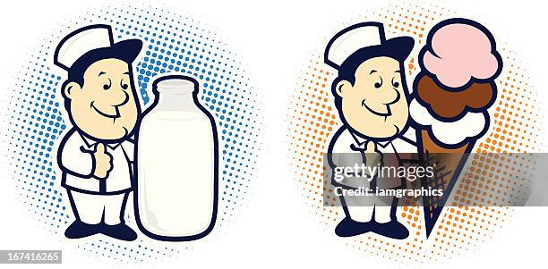 retro dairy - empty jar stock illustrations