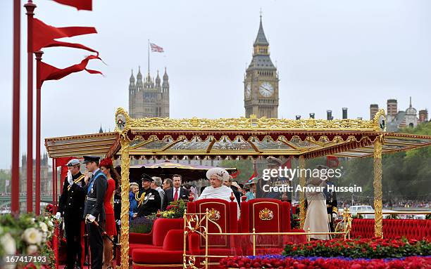 Prince Harry, Prince William, Duke of Cambridge, Catherine, Duchess of Cambridge, Queen Elizabeth ll, Prince Philip, Duke of Edinburgh, Camilla,...