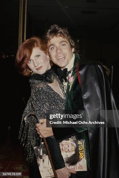 Wesley Eure and an unidentified woman at Hugh Hefner and Stan Herman's private club - 'Pips Disco and Backgammon Club' in Beverly Hills, California,...