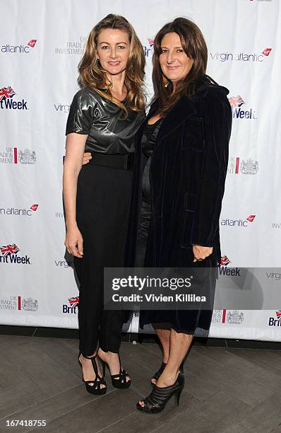 Actress Ursula Brooks and Kathy Ireland attend 4th Annual BritWeek UKTI Business Innovation Awards at Four Seasons Hotel Los Angeles at Beverly Hills...