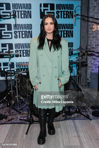 Demi Lovato visits SiriusXM Studios on September 11, 2023 in New York City.