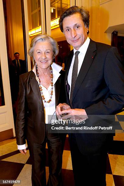 Countess Marina de Brantes and Patrick de Carolis attend Salle Gaveau 105th Anniversary on April 24, 2013 in Paris, France.
