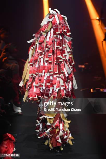 Model walks the runway at the FACEON LAB by He Guo show at the China Fashion Week S/S 2024 on September 11, 2023 in Beijing, China.