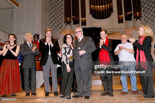 Jean-Marie Fournier and wife Chantal celebrate their 45 years of wedding with Pianist Yves Henry , Cristophe Barbier , Marc Jolivet and Brigitte...