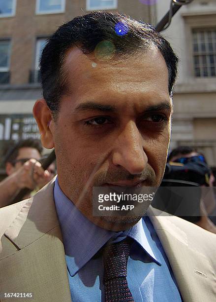 Godolphin trainer Mahmood al-Zarooni arrives for a disciplinary hearing at the British Horseracing Authority in London on April 25, 2013. Zarooni has...