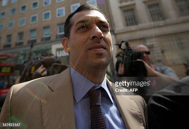 Godolphin trainer Mahmood al-Zarooni arrives for a disciplinary hearing at the British Horseracing Authority in London on April 25, 2013. Zarooni has...