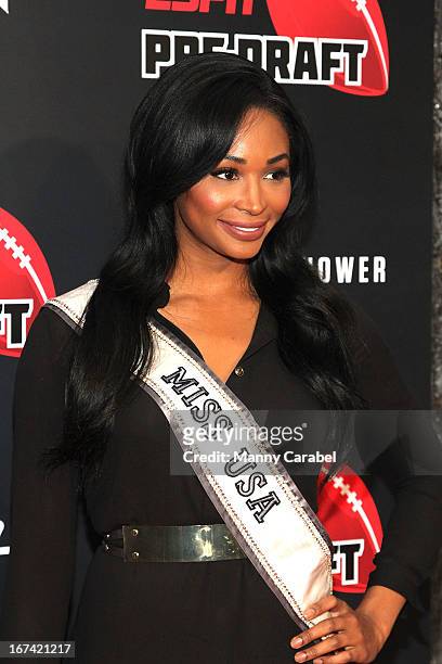 Nana Meriwether attends the ESPN The Magazine 10th annual Pre-Draft Party at The IAC Building on April 24, 2013 in New York City.