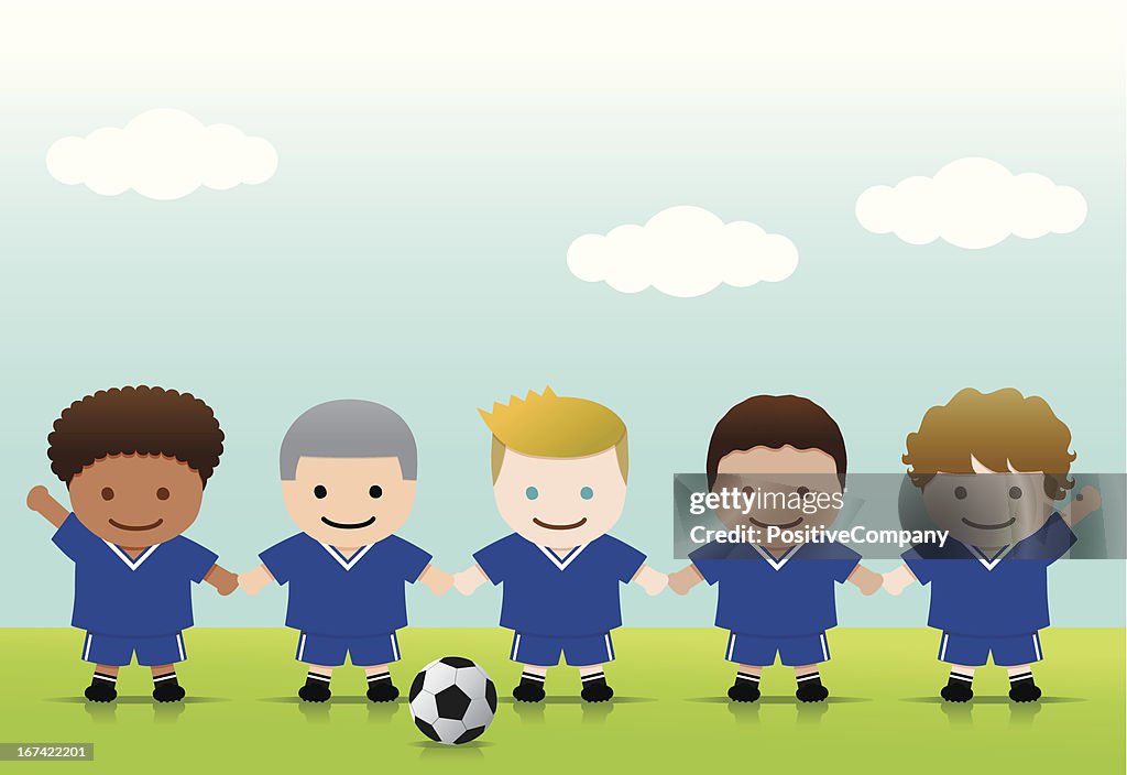 Rapazes de futebol