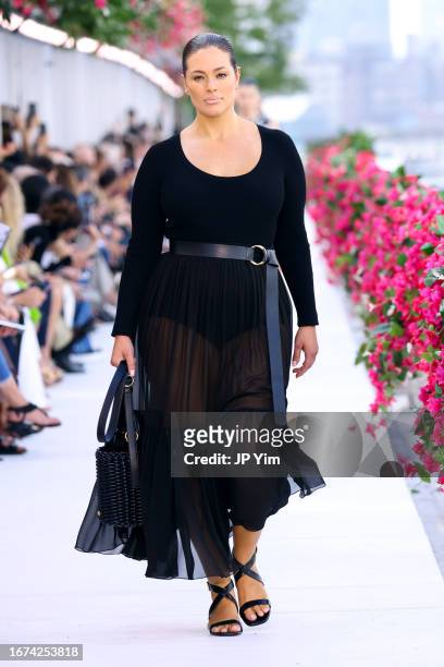 Ashley Graham walks the runway during the Michael Kors Collection Spring/Summer 2024 Runway Show at Domino Park on September 11, 2023 in Brooklyn,...